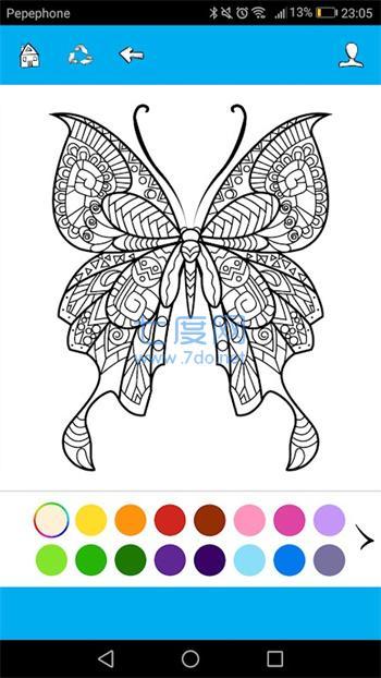 蝴蝶着色(Butterfly Coloring)截图0
